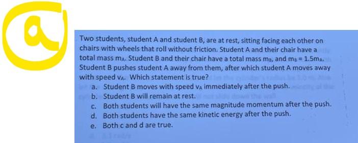 Solved A @ Two Students, Student A And Student B, Are At | Chegg.com