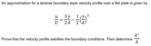 Solved An approximation for a laminar boundary layer | Chegg.com