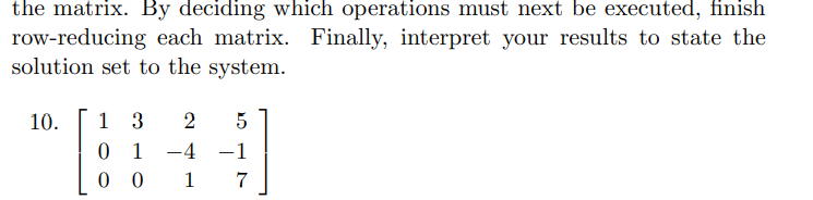 Solved the matrix. By deciding which operations must next be | Chegg.com