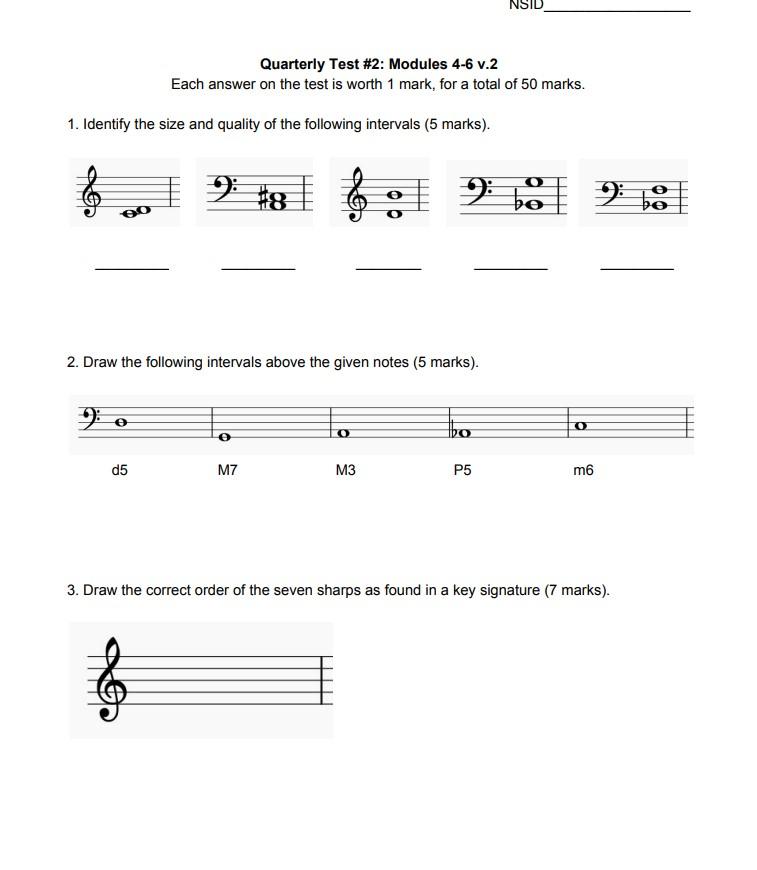 Quarterly Test #2: Modules 4-6 v.2 Each answer on the | Chegg.com