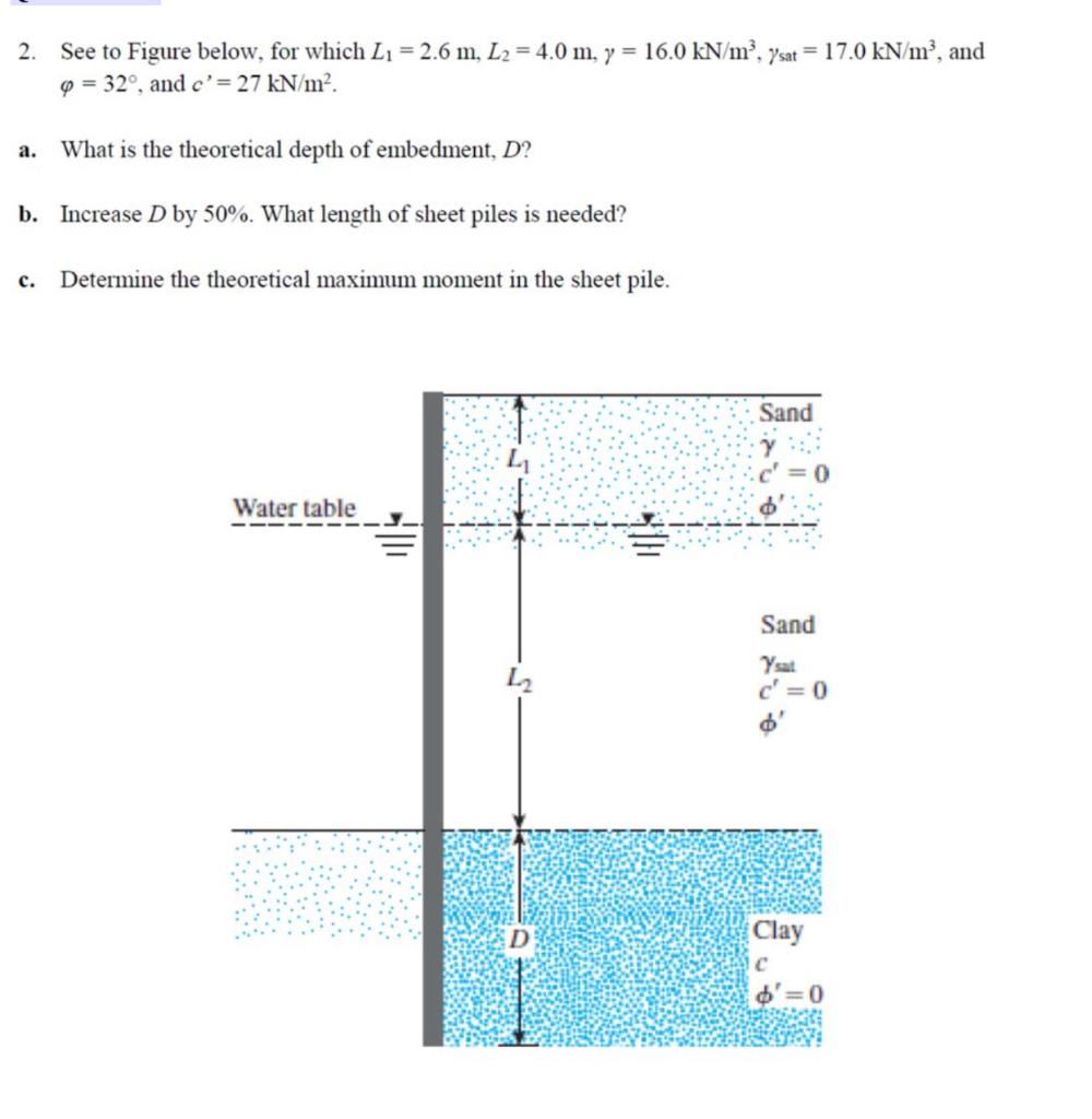 Solved 2. See to Figure below, for which L1=2.6 m,L2=4.0 | Chegg.com