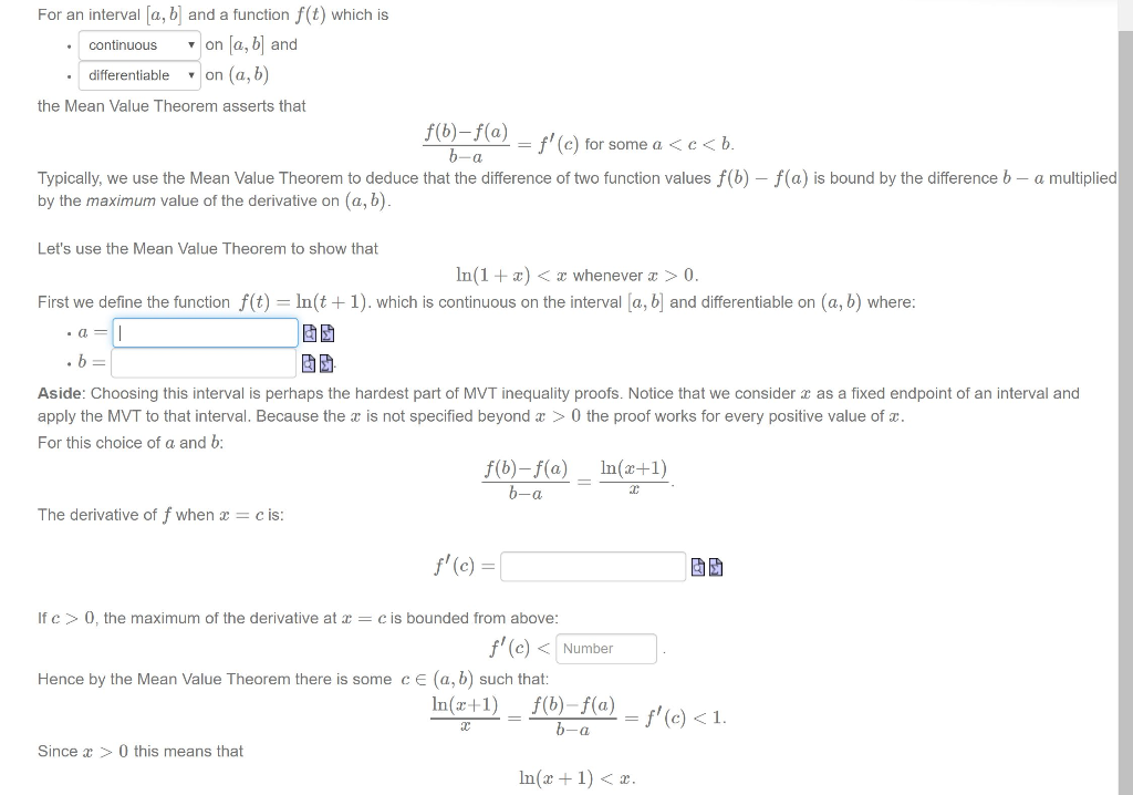 Solved For An Interval (a, B) And A Function F(t) Which Is • | Chegg.com