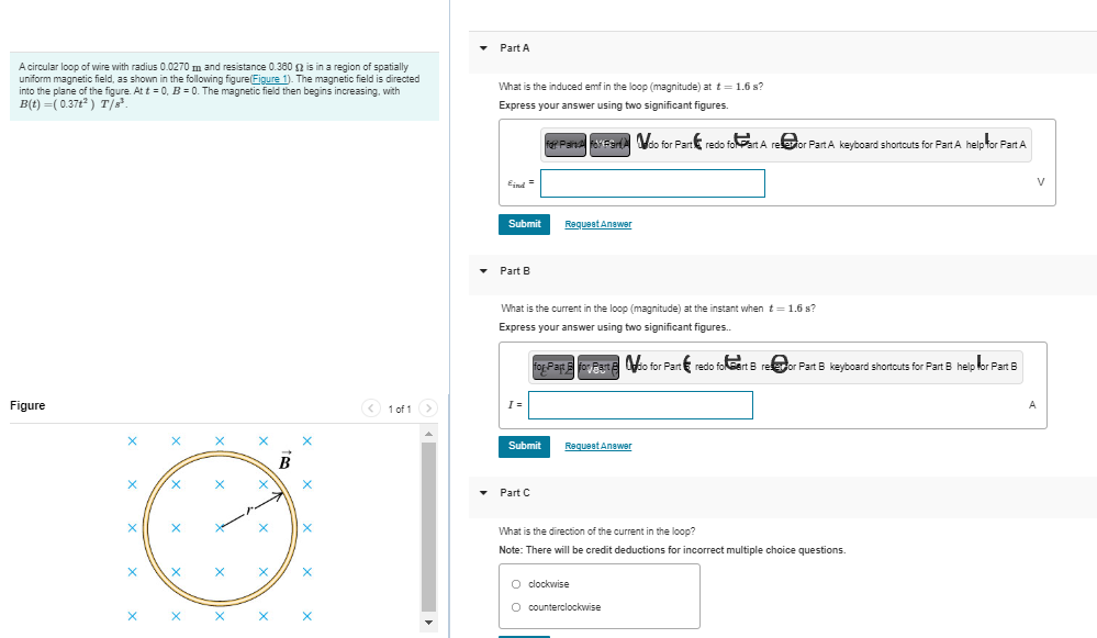 A circular loop of wire with radius 0.0270 m and | Chegg.com