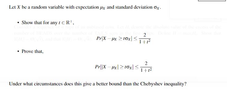 Solved Let X be a random variable with expectation μX and | Chegg.com