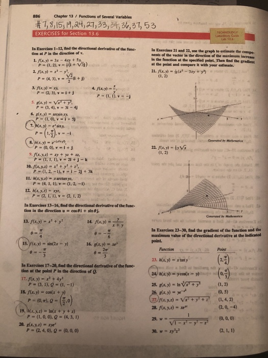Solved 886 Chapter 13/Functions of Several Varlables 7, | Chegg.com