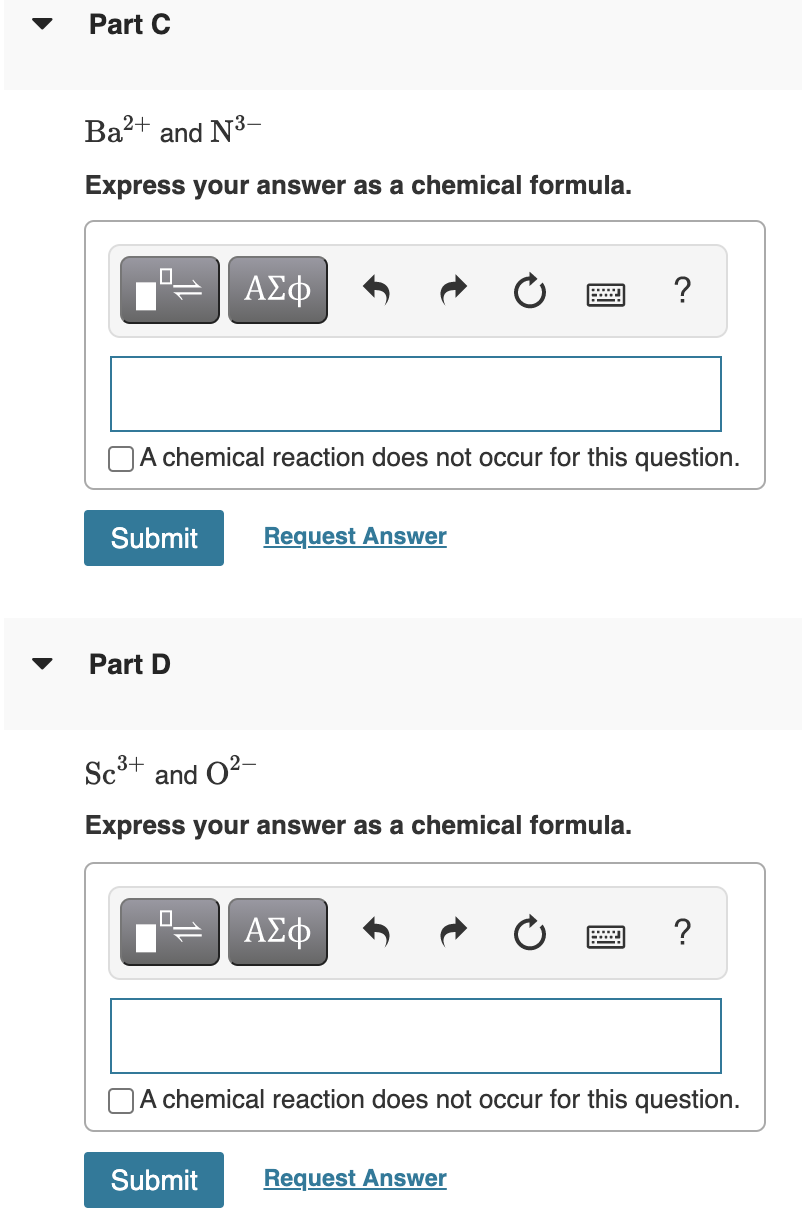 Solved Write the correct ionic formula for the compound | Chegg.com