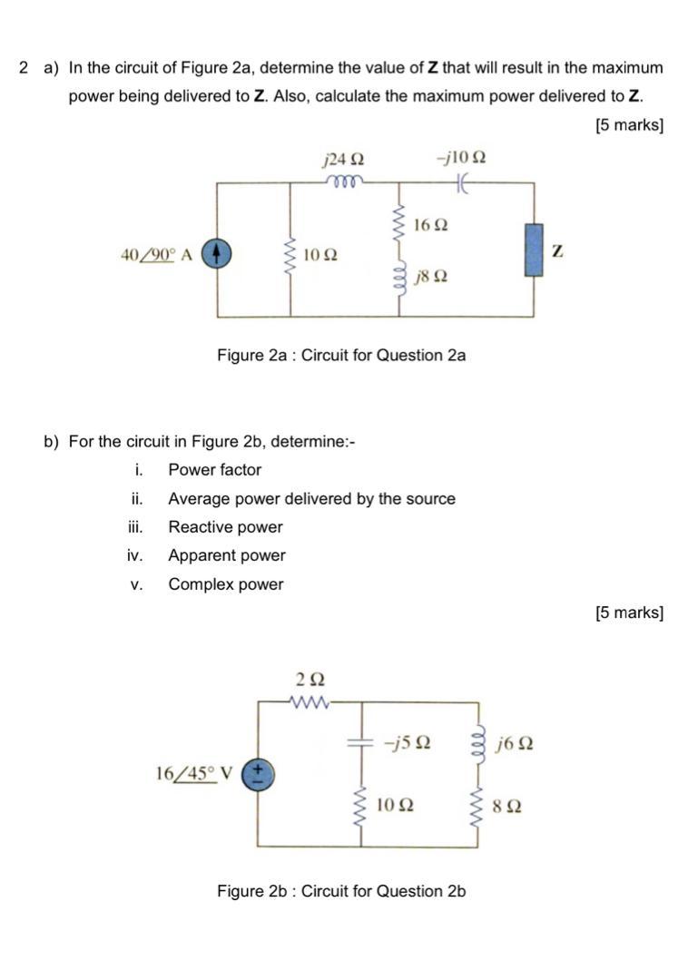 Solved 2 a) In the circuit of Figure 2a, determine the value | Chegg.com