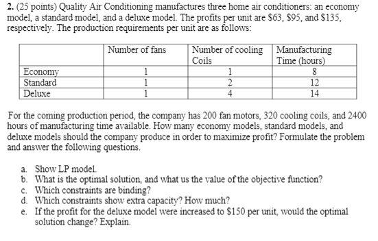 Solved Show LP models for all problems. Attach the original | Chegg.com