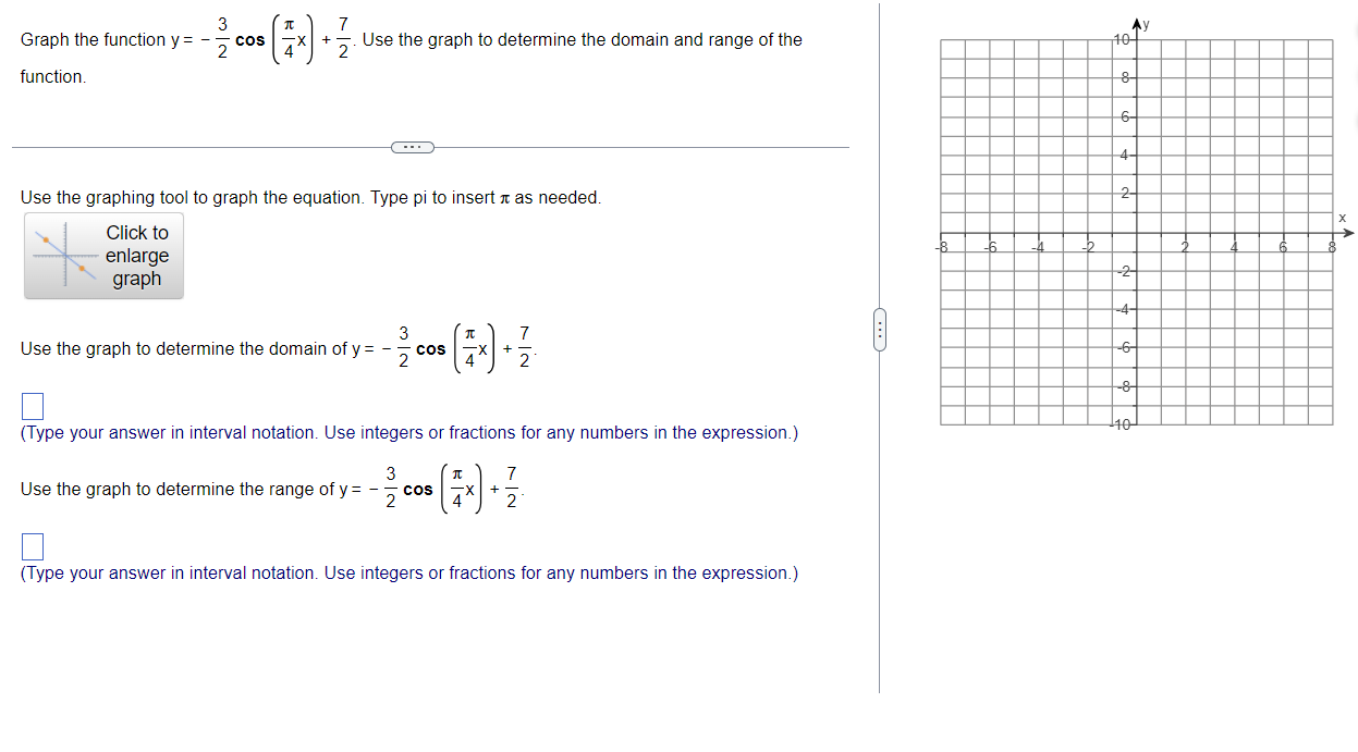 Solved Graph The Function Y=−23cos(4πx)+27. Use The Graph To | Chegg.com