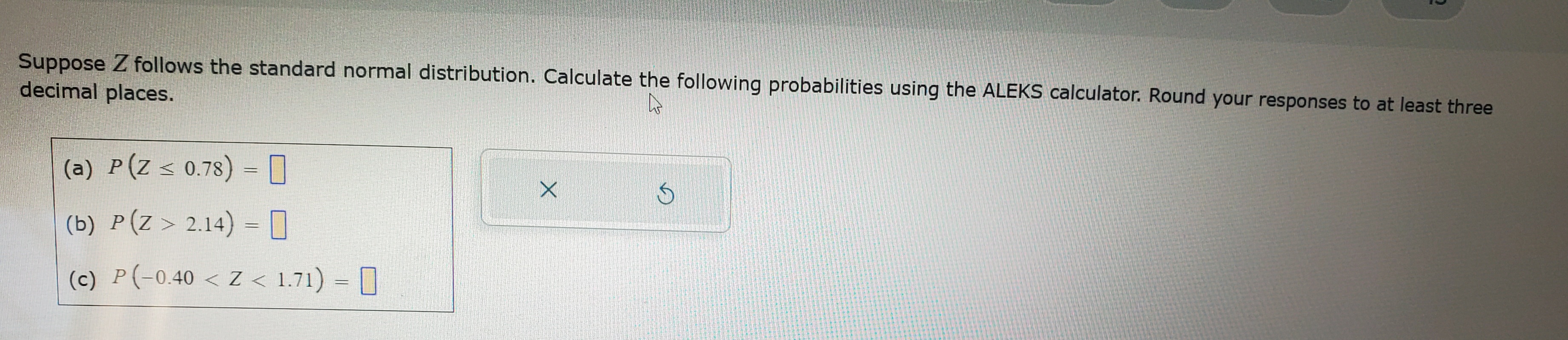 Solved Suppose Z ﻿follows the standard normal distribution. | Chegg.com