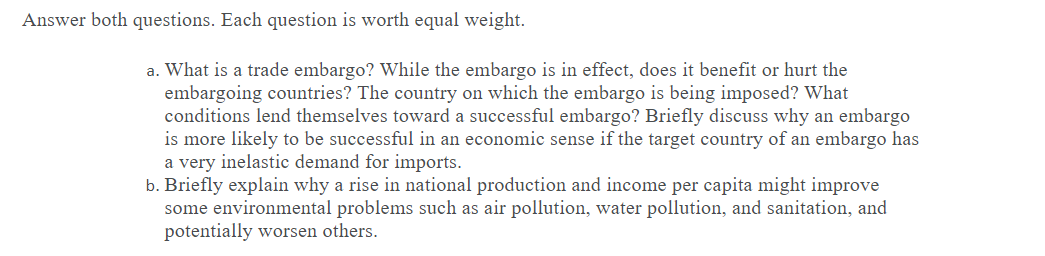 Solved Answer both questions. Each question is worth equal | Chegg.com