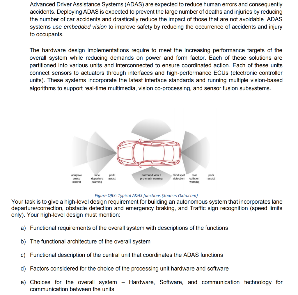 Solved Self-driving cars use a variety of applications and | Chegg.com