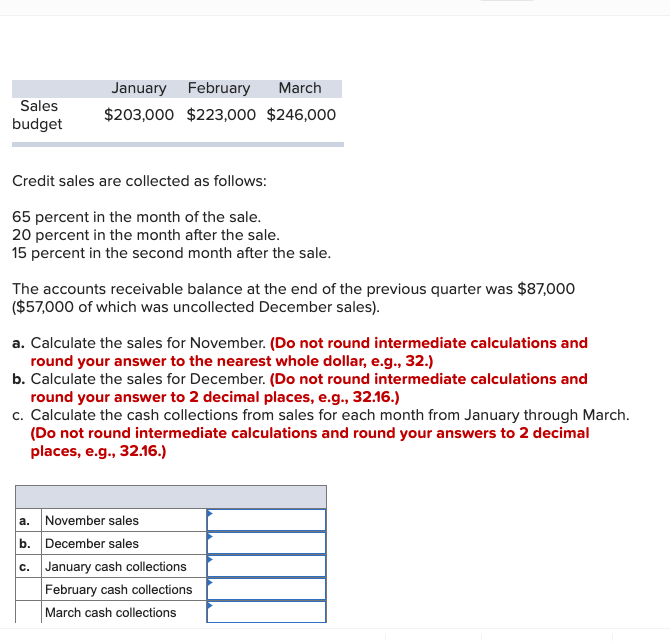 Solved The Following Is The Sales Budget For Shleifer, Inc., | Chegg.com