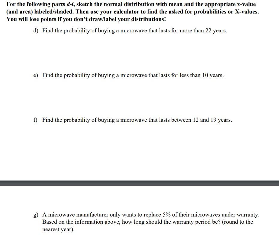 Solved 4. [18 pts] The life expectancy of a microwave oven