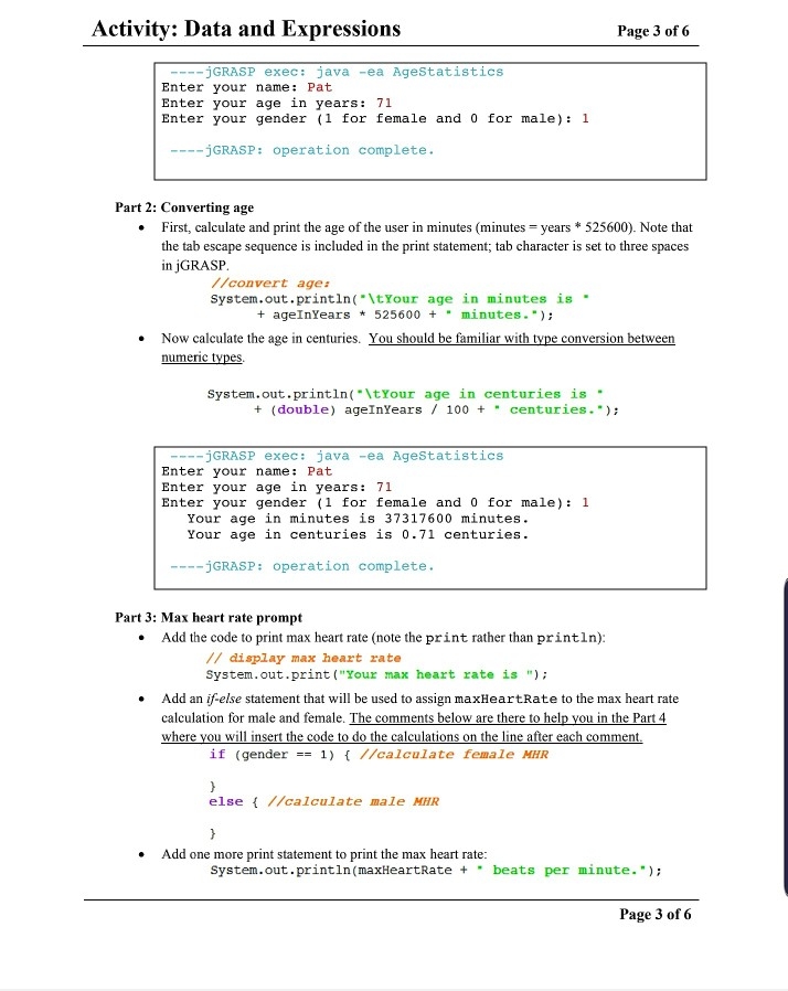 Solved The goal of this activity is to create a program that | Chegg.com