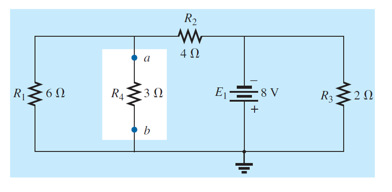 R2 w 402 a R w 612 RA 312 E = 8V R3 w 212 + b +