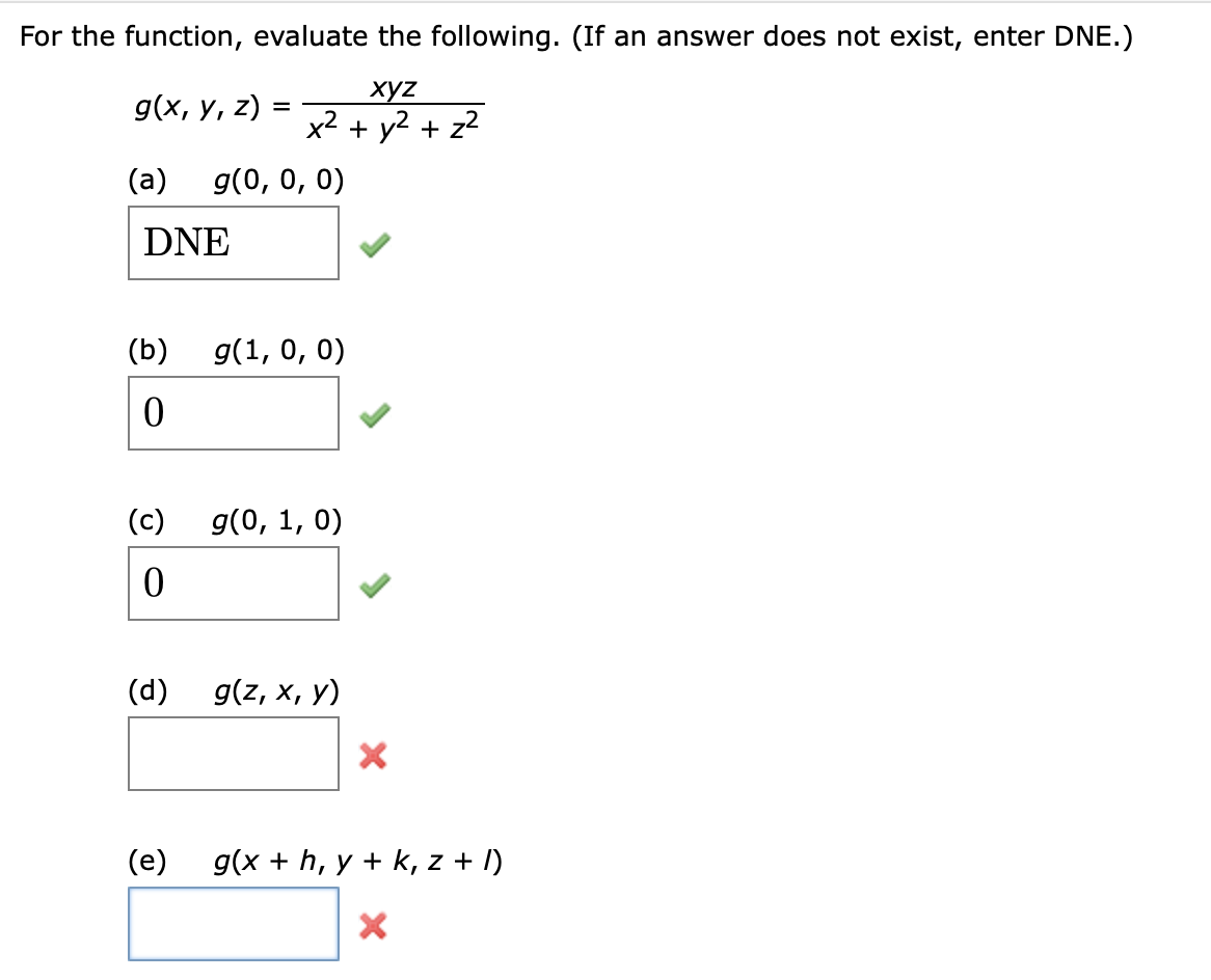 Solved For The Function Evaluate The Following If An A Chegg Com