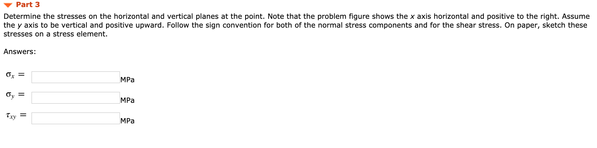 Solved Part 1 At a point in a stressed body, the principal | Chegg.com