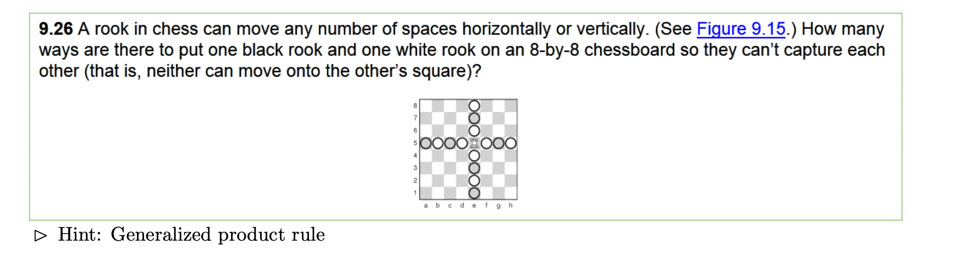 Solved 9.26 A rook in chess can move any number of spaces | Chegg.com