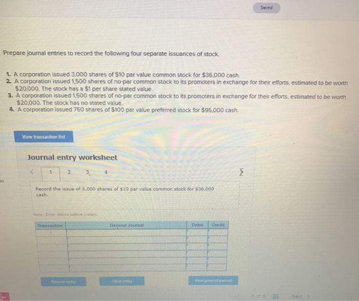 Solved Saved Prepare journal entries to record the following | Chegg.com