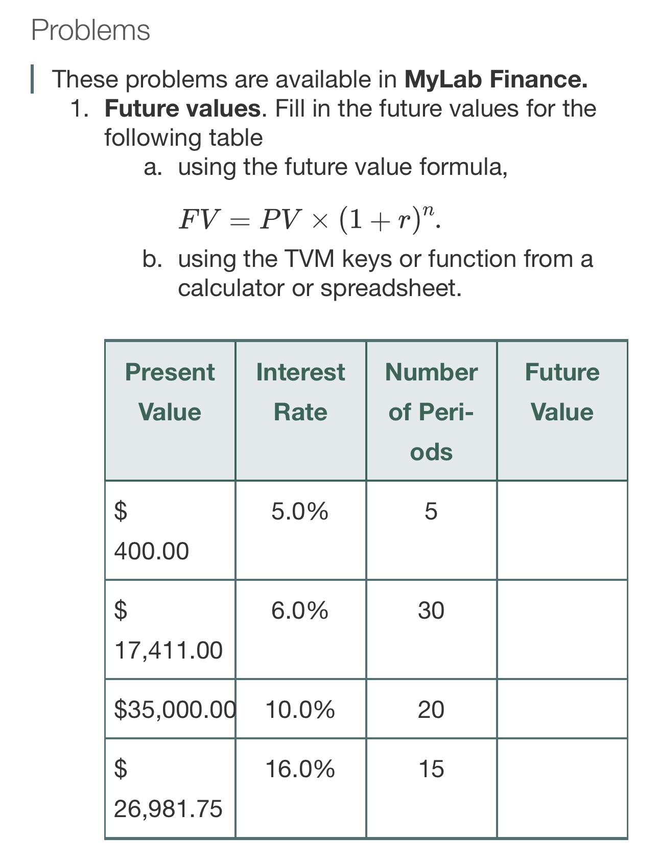 Problems | These problems are available in MyLab | Chegg.com