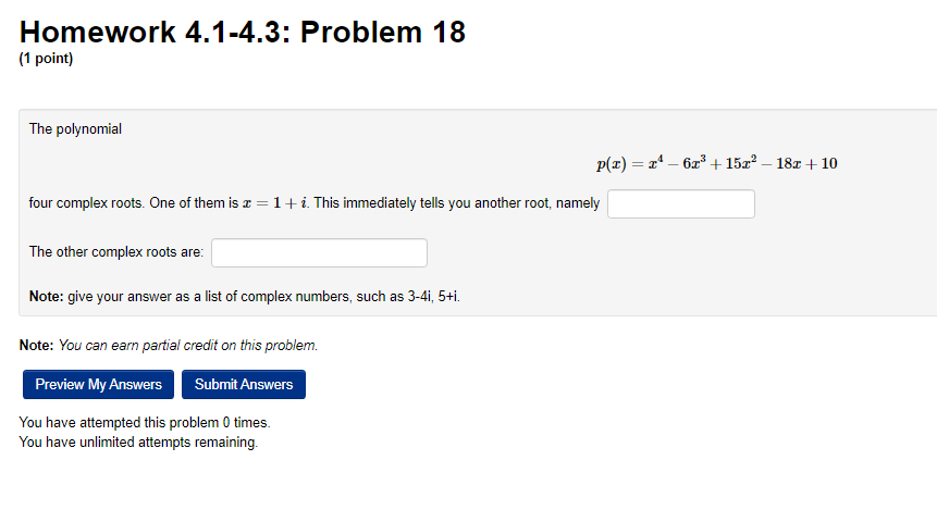 Solved Homework 4.1-4.3: Problem 16 (1 point) Solve the | Chegg.com