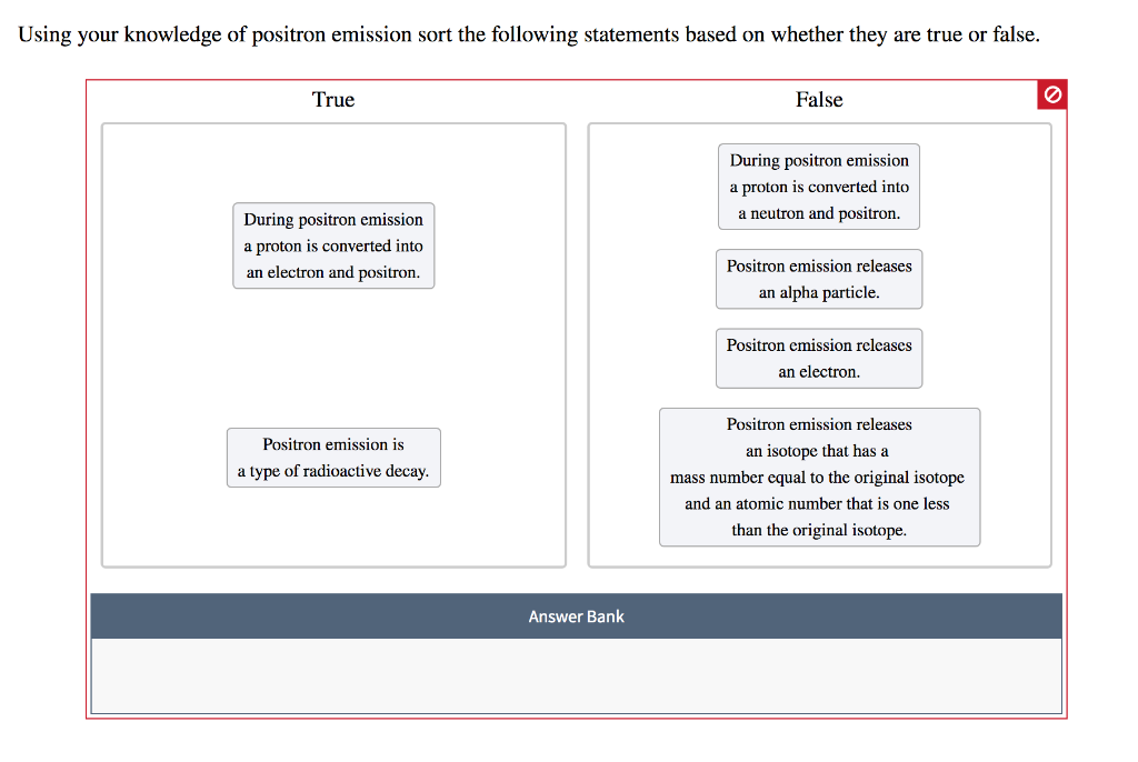 Solved nowledge of positron emi True False During positron | Chegg.com