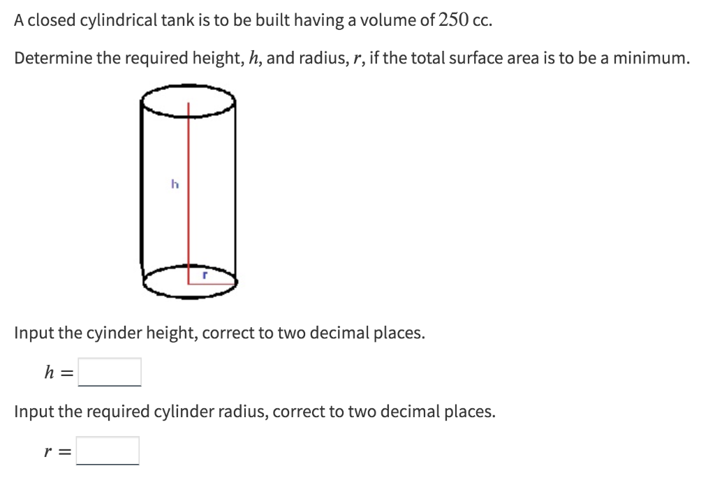 calculating volume of cylindrical tank