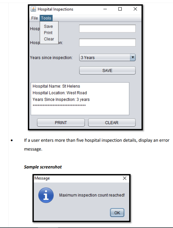 Solved Develop a Java GUI application that will capture a | Chegg.com