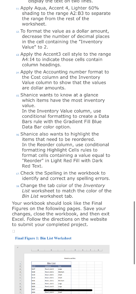 Solved 11 Apply Aqua Accent 4 Lighter 60 Shading To The Chegg Com   PhpxTqdEn