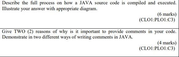 Solved Describe the full process on how a JAVA source code | Chegg.com