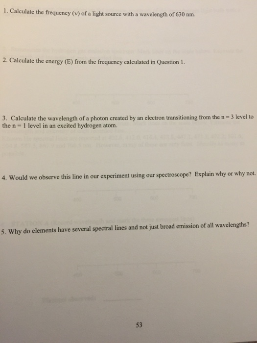 Solved Calculate the frequency (v) of a light source with a | Chegg.com