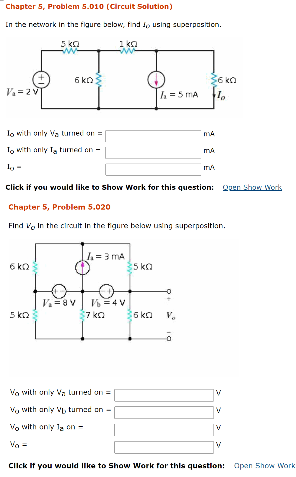 Solved Chapter 5, Problem 5.010 (Circuit Solution) In The | Chegg.com