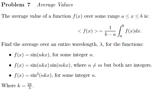 Solved The average value of a function f(x) over some range | Chegg.com