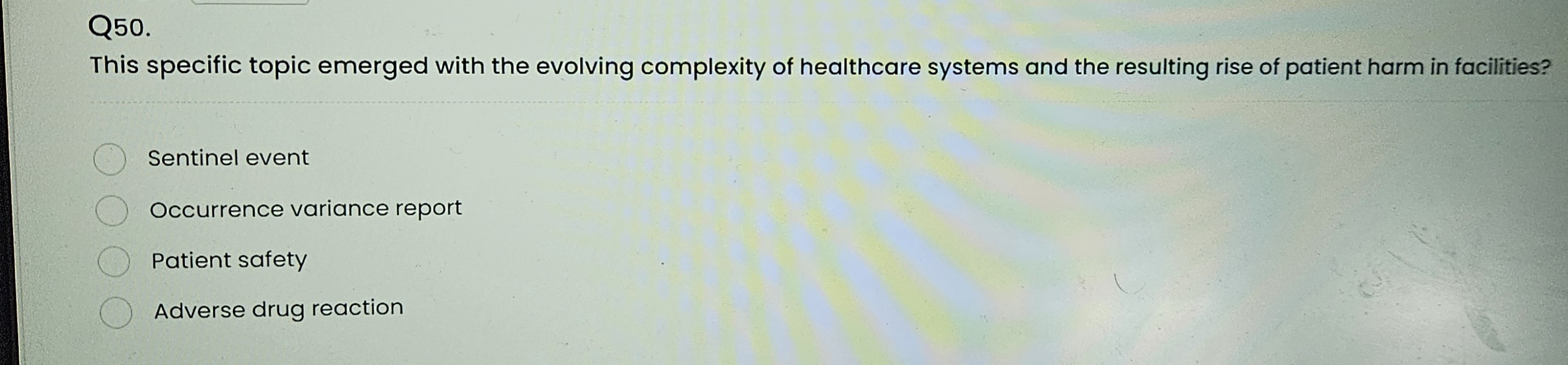 This Specific Topic Emerged With The Evolving Complexity Of Healthcare Solved Q50.This specific topic emerged with the evolving | Chegg.com