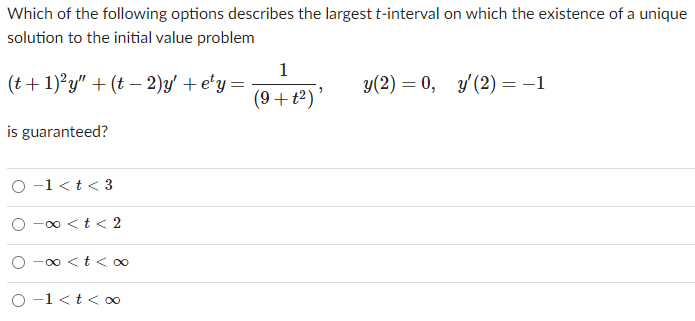 Solved Which of the following options describes the largest | Chegg.com