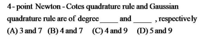 Solved 4-point Newton - Cotes quadrature rule and Gaussian | Chegg.com