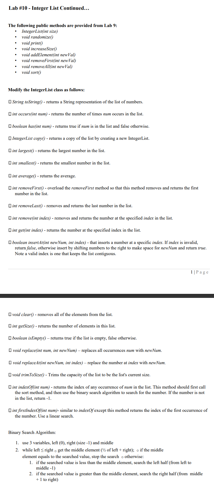 Solved This is the IntegerList I already have import | Chegg.com