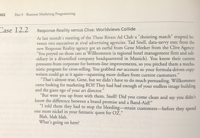 Solved Read case 12.2 and answer the question at the end: | Chegg.com