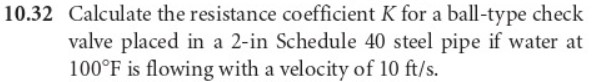 Solved 10.32 Calculate the resistance coefficient K for a | Chegg.com