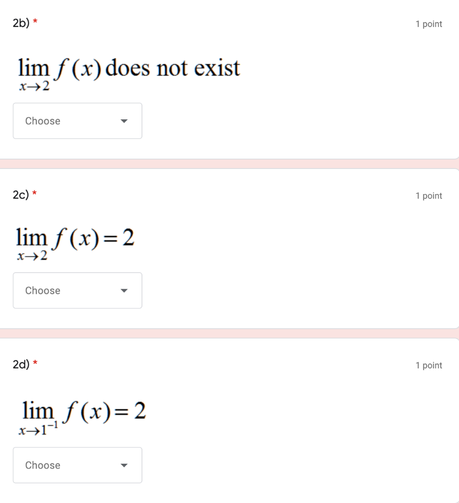 Solved 2) Use the graph below to determine which of the | Chegg.com