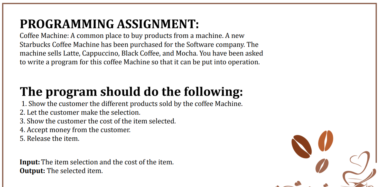 programming assignment writing unit tests for the coffee maker