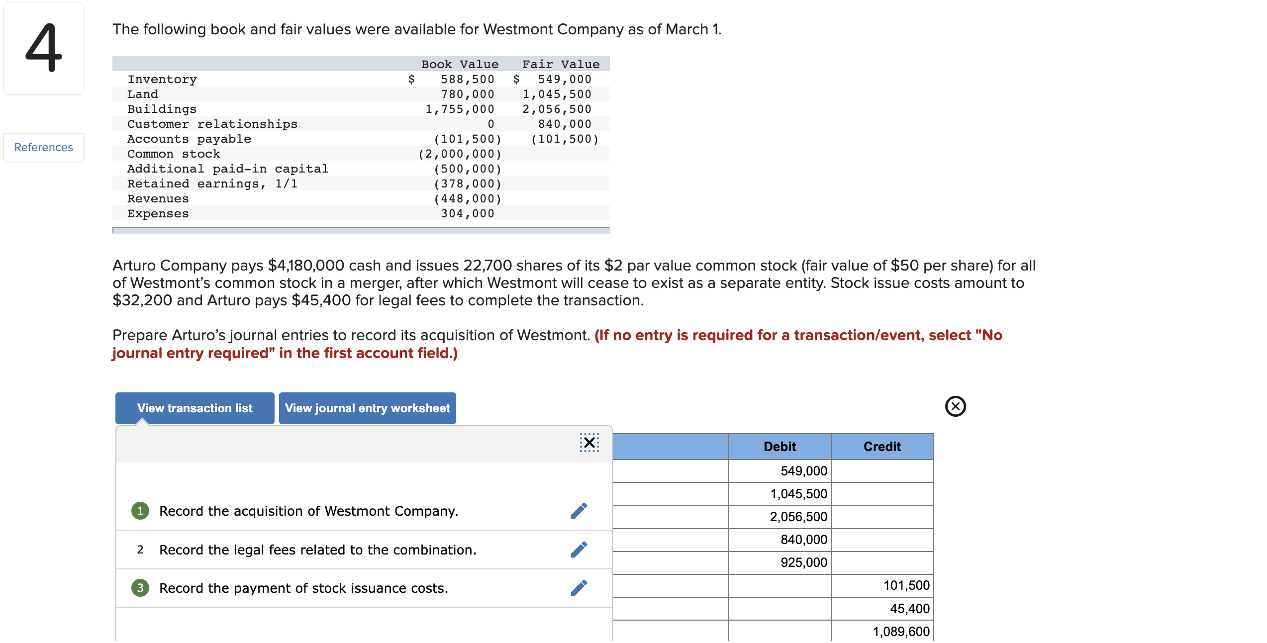 Solved Journal entry worksheet Record the acquisition of | Chegg.com