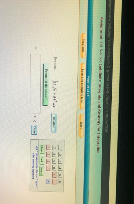 Solved Assignment 14: 5.4-5.6 Indefinite Integrals | Chegg.com