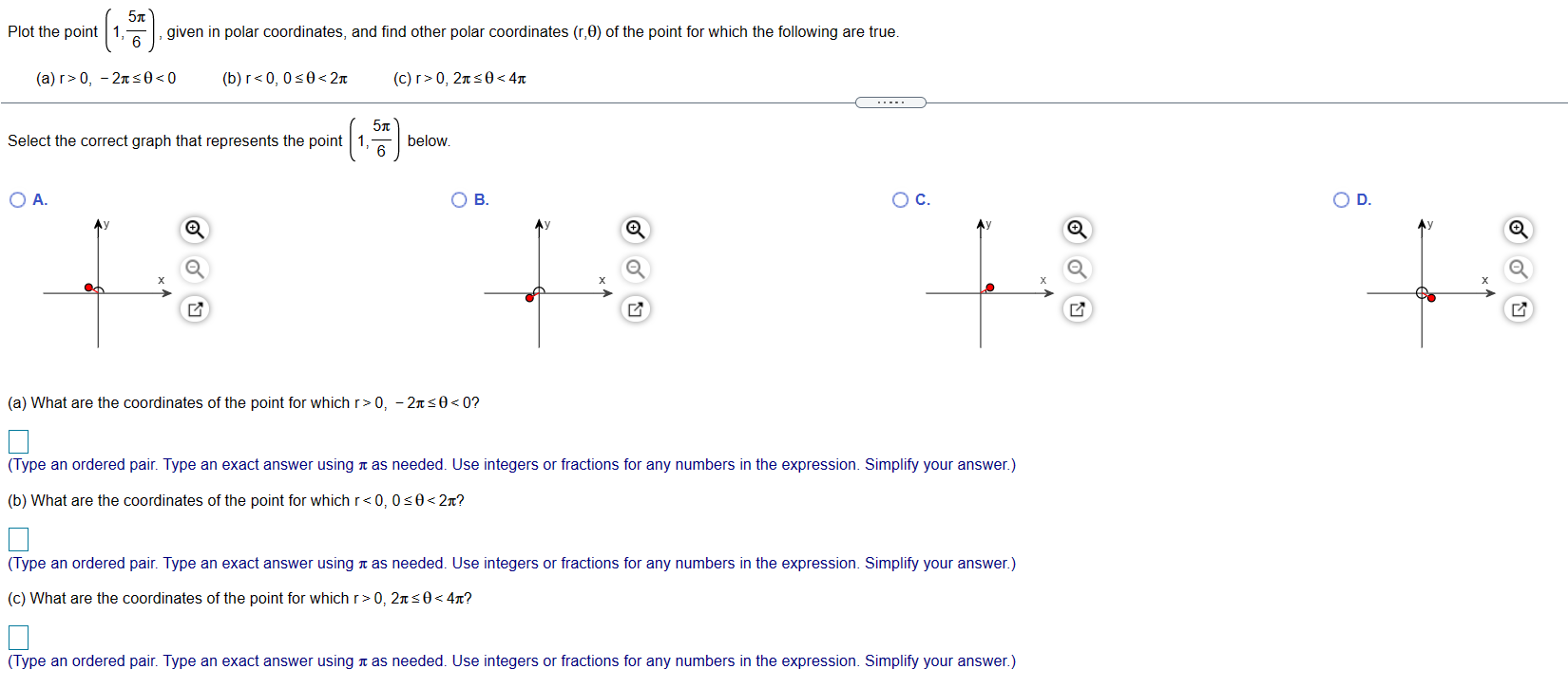 Solved 51 Plot The Point 1,6 Given In Polar Coordinates, And | Chegg.com