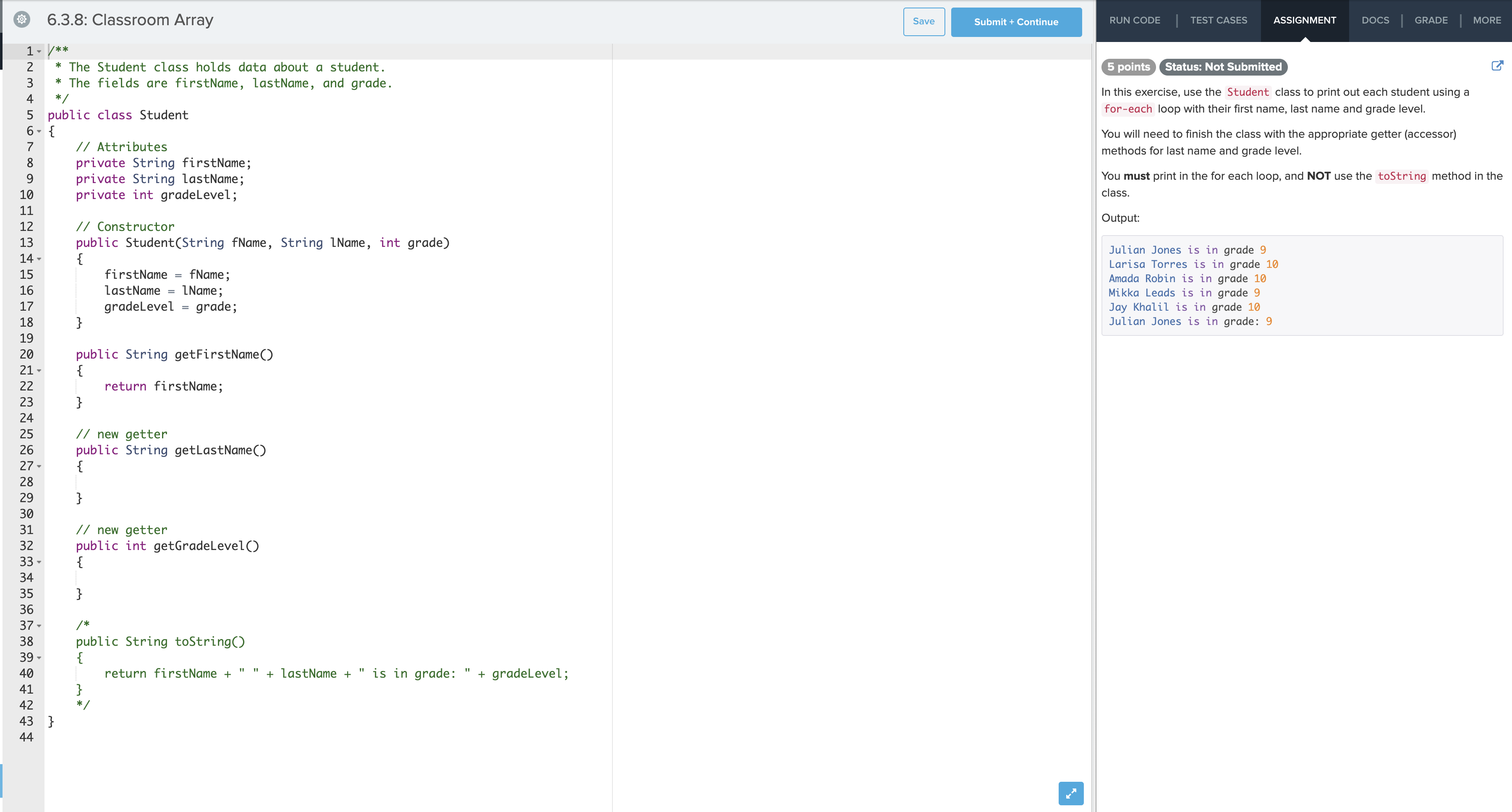 Solved 6.3.6: Print Odds Save Submit + Continue RUN CODE | | Chegg.com