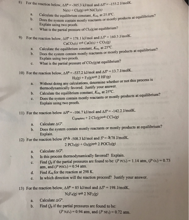 Solved -1552 J/molk. on below, AFF-3053 J/mol and Nits)+ | Chegg.com