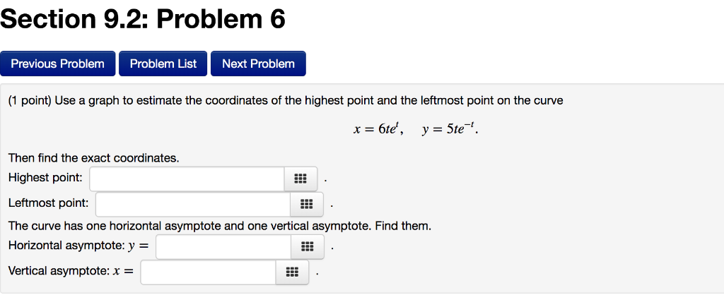 Solved Section 9.2: Problem 6 Previous Problem Problem List | Chegg.com