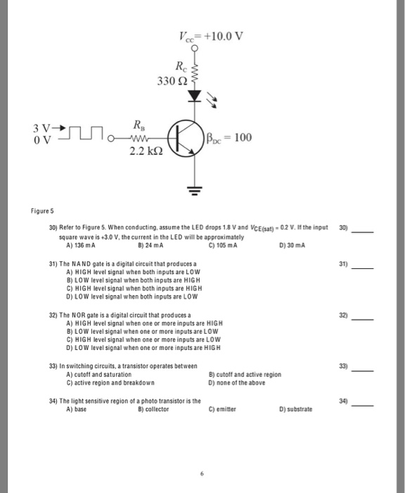 Solved 500 Ω .5 V Figure 3 The transistor has the following | Chegg.com