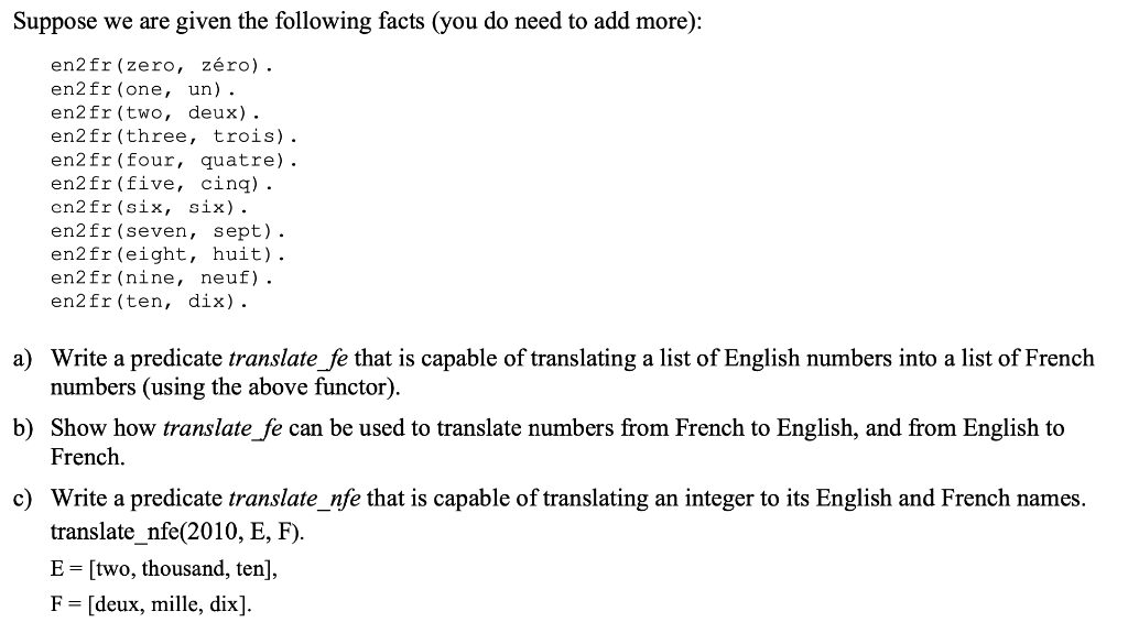 Solved Suppose we are given the following facts (you do need | Chegg.com